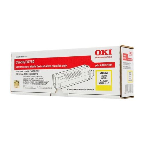 Toner Oki C5650/C5750 Amarelo - Oki 43872305
