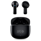 Auscultadores SPC True Wireless Zion 2 Play - 28 horas de autonomia - Base de carregamento USB-C - Controlo tátil - Compatível com assistentes de voz - Luzes indicadoras LED - Preto - SPC 236037