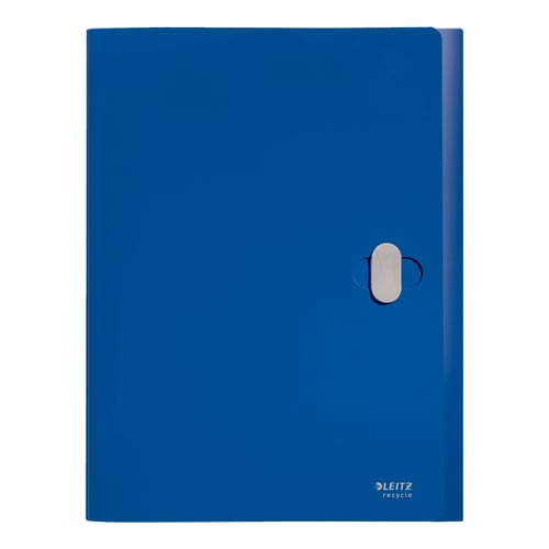 Pasta Projectos PP Recycle c/Fecho A4 3 Abas Azul - Leitz 1931012