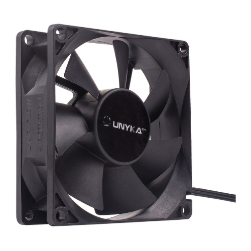 Ventoinha Unykach 80mm - Velocidade máxima 2000rpm - Cor preta - Unykach 300652
