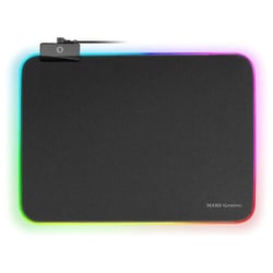 Mars Gaming MMPRGBL - 365x265mm - Superfície optimizada - Sistema de controlo RGB com fibra ótica - 12 modos de iluminação - Material nano-têxtil - Design anti-desgaste - Conector USB e botão de controlo - Preto - Mars Gaming 235552