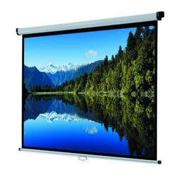 Aprox. 200x200cm Ecrã de projeção manual de montagem na parede - Montagem no teto ou na parede - Auto-Stop: Ajustável a qualquer altura - Aprox. APPP200