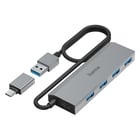 HAMA USB HUB 4 PORTS USB 3.2 GEN1 5GBIT/S + POWER - Hama 00200138