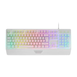 MARS GAMING MK124 H-MECH ERGONOMIC FULL KEYBOARD INTEGRATED PALM REST FRGB RAINBOW LIGHTING ADVANCED ANTI-GHOSTING MULTI-PLATFORM CO - Mars Gaming MK124WPT