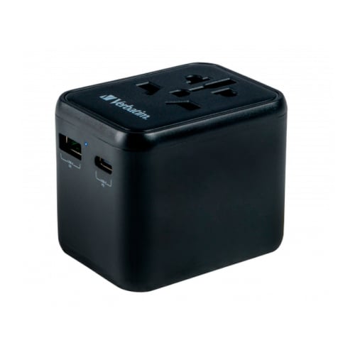 VERBATIM CARREGADOR ADAP VIAGEM QC 3.0 1x USB-C 1x USB- A PD 20W - Verbatim 49544