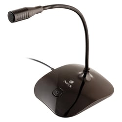 NGS MS115 Microfone omnidirecional - Ajustável - Botão Mute - Cabo de 1,50 m - Ficha de 3,5 mm - Cor preta - NGS MS115