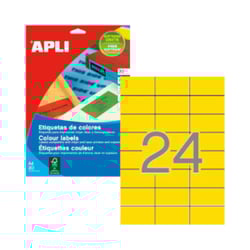 Etiquetas 070x037mm 20Fls A4 Amarelo Apli 480un - APLI APL1591