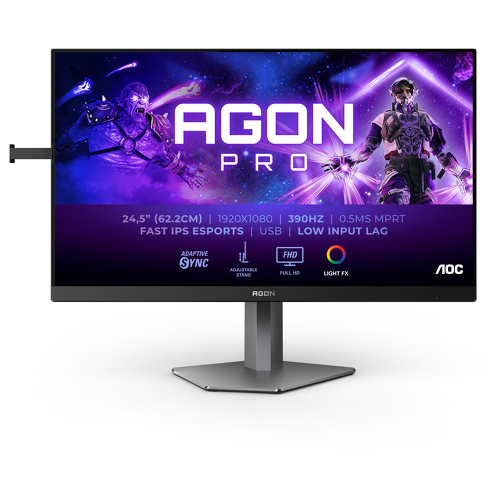 AOC MONITOR IPS 25" (24.5") FHD 16:9 1MS 390HZ HDMI DP USB HAS PIVOT AG256FS - AOC AG256FS