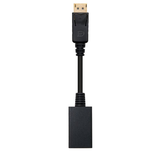 Conversor DisplayPort para HDMI Nanocabo - DP/M-HDMI A/F - 15 cm - Cor Preto - Nanocable 10.16.0502