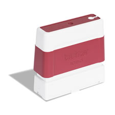 Suporte de carimbos vermelho. 6 carimbos de 10 x 60 mm - Brother PR1060R6P