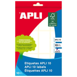 Apli 10 Etiquetas Brancas 26.0 x 54.0mm 10 Folhas - APLI 207626