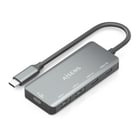 Concentrador Aisens USB-C 3.1 - USB-C PD 100W/2xUSB-C/2xUSB-A 2.0 - 15cm - Cor cinzenta - Aisens A109-0946