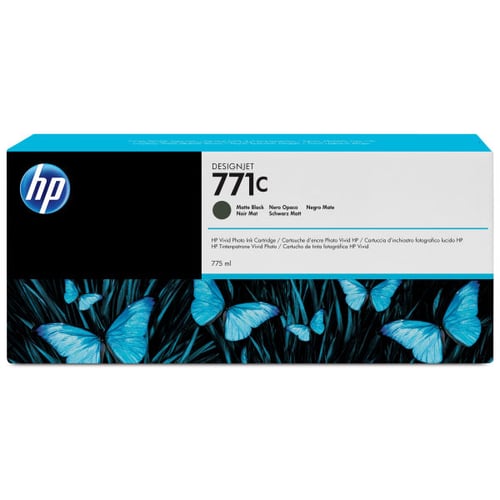 HP Tinteiro DesignJet 771C Preto Mate de 775 ml - B6Y07A