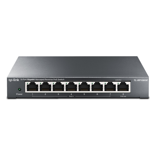 TP-LINK SWITCH 8-PORT GIGABIT MANAGED REVERSE POE - TP-Link RP108GE