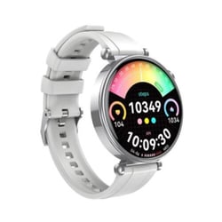 Smartwatch XO GT4 Mini Tela Redonda AMOLED de 1,32" - Multiesporte - Monitoramento do Sono - Chamadas Bluetooth - IP68 - Cor Prata - XO XOGT4MINISL