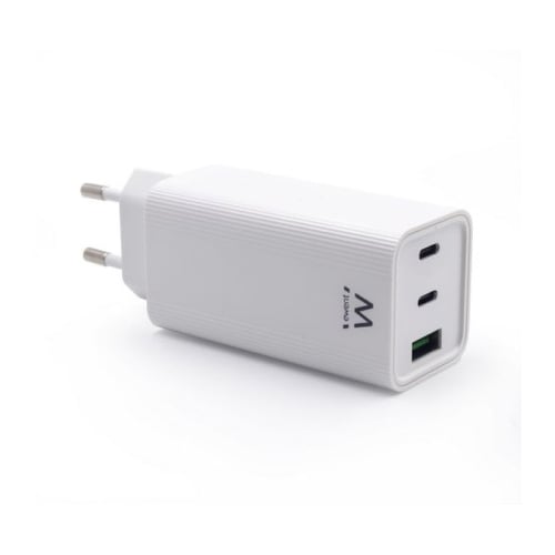 EWENT CARREGADOR FAST 2xUSB-C 1xUSB-A POWER DELIVERY (65W) BRANCO - Ewent EW1323