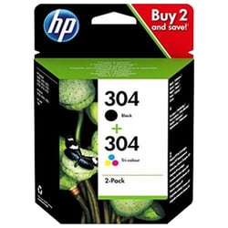 Pack Tinteiros 304 Preto/Cor 3JB05A 4ml/2ml - 3JB05A