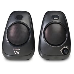 EWENT COLUNAS 2.0 10W VOLUME CONTROL USB POWERED BLACK - Ewent EW3527