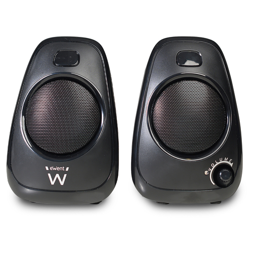 EWENT COLUNAS 2.0 10W VOLUME CONTROL USB POWERED BLACK - Ewent EW3527