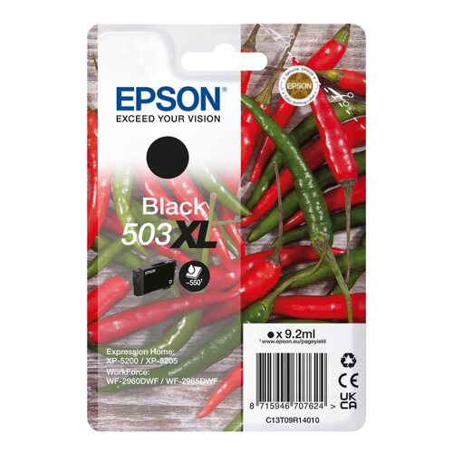 Epson 503XL Cartucho de Tinta Original Preto - C13T09R14010 - Epson C13T09R14010