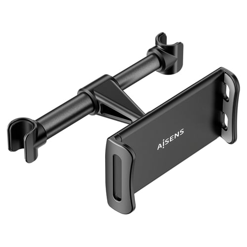 Aisens Suporte de carro ajustável (1 pivô) para apoio de cabeça para telefone / tablet - Preto - Aisens 173886