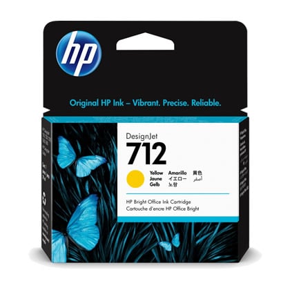 Tinteiro amarelo original HP 712 - 3ED69A - HP 3ED69A