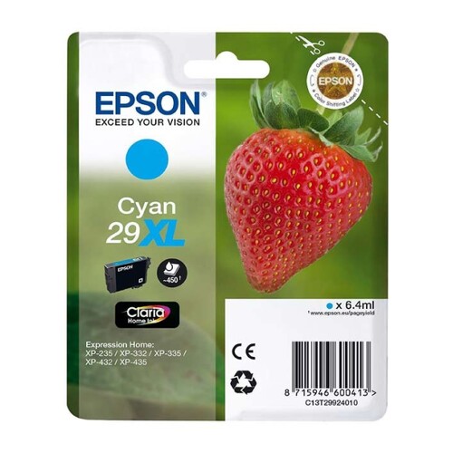 Cartucho de tinta original Epson T2992 (29XL) ciano - C13T29924012 - Epson C13T29924012