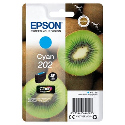 Cartucho de tinta original Epson 202 ciano - C13T02F24010 - Epson C13T02F24010