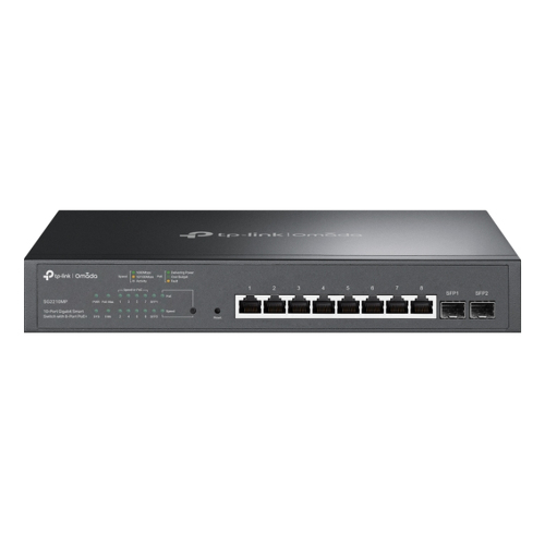 TP-Link Switch inteligente Gigabit PoE+ de 10 portas da Omada com 2 ranhuras SFP - TP-Link SG2210MP