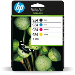 HP 924 CMYK Original Ink Cartridge 4-Pack - HP 6C3Z1NE