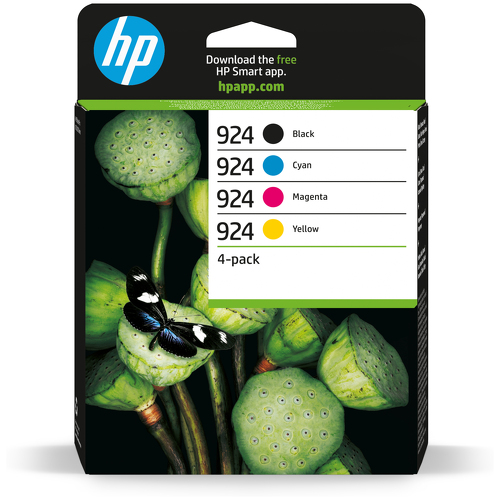 HP 924 CMYK Original Ink Cartridge 4-Pack - HP 6C3Z1NE