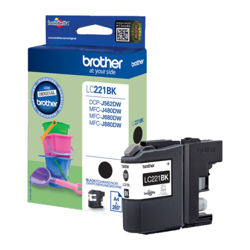 Tinteiro de tinta preto - Brother LC221BKBP