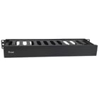 EQUIP 19" RACK MOUNT CABLE MANAGEMENT PANEL, BLACK - Equip 327318