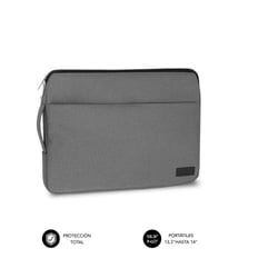 Bolsa para portátil Subblim Urban 13,3" a 14" - Proteção elegante e funcional - Tecido de poliéster 600D - Interior almofadado com espuma - Cor cinzenta - Subblim SUB-LS-0PS0002