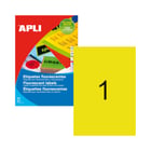 Etiquetas 210x297mm 20Fls A4 Amarelo Fluorescente Apli 20un - APLI APL2878