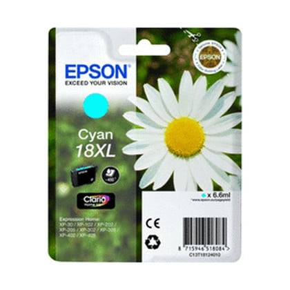 Epson Daisy Tinteiro Cyan Série 18XL Margarida Tinta Claria Home - Epson C13T18124010