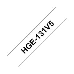 Fita AltaQualidade 12mmx8mts Fundo Transparente / Texto Preto 5un - Brother BROHGE131V5