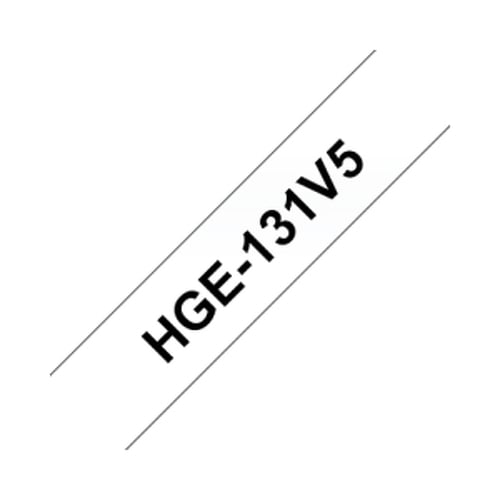 Fita AltaQualidade 12mmx8mts Fundo Transparente / Texto Preto 5un - Brother BROHGE131V5