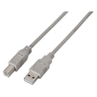 Cabo de impressora USB 2.0 Aisens - Macho Tipo A para Macho Tipo B - 1,8 m - Cor Bege - Aisens A101-0002