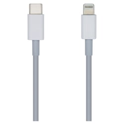 Cabo Aisens Lightning para USB-C USB 2.0 - Lightning/M-USB-C/M - 20cm - Cor branca - Aisens A102-0441
