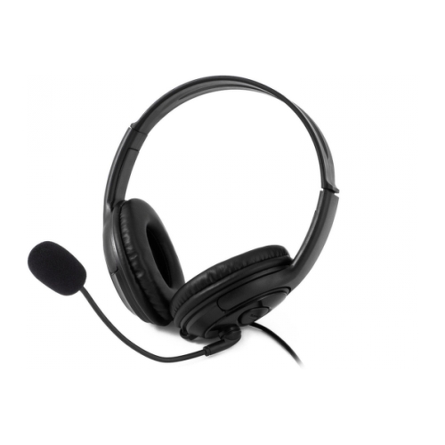 Auscultadores Coolbox COOLCHAT U1 - Microfone USB - Som nítido - Design ergonómico - Ligação rápida - Cor preta - Coolbox 298287