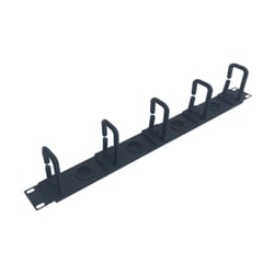 WP RACK CABLE MANAGEMENT 1U PLASTICO BLACK RAL 9005 - WP Rack WPN-ACM-102-B