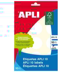 Etiquetas Apli 10 Branco Ø 32.0mm 10 Folhas - APLI 207551