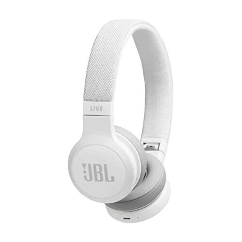 Auricular Bluetooth JBL Live 400BT com microfone - Tecnologia TalkThru - Banda para a cabeça ajustável - Autonomia até 24h - Assistente de voz - Leve - Cor branca - JBL JBLLIVE400BTWHT