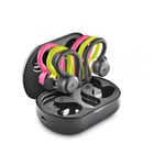 Auscultadores desportivos NGS Artica Jogger Bluetooth 5.3 TWS - Inclui 3 auriculares de silicone de cores diferentes - Mãos livres - Bateria com autonomia até 10h - Base de carregamento - Resistência IPX7 - NGS 289192