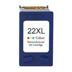 Cartucho de tinta colorido remanufaturado HP 22XL - Substitui C9352AE/C9352CE - HP HI-22XL