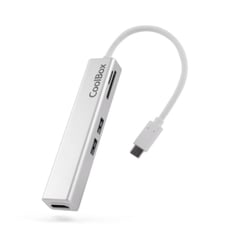 Coolbox MINIDOCK LITE USB-C Alumínio - HDMI - 3xUSB3.0 - SD - MicroSD - Cor Branco - Coolbox 298452