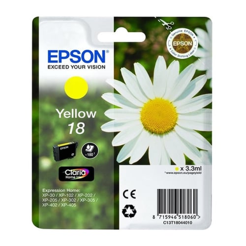 EPSON TINTEIRO AMARELO 18 XP102/XP205/XP305/XP405 C/ALARME - Epson C13T18044022