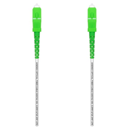 Aisens Fibra Óptica Patch Cord G657A2 3.0 9/125 SMF Simplex CPR Dca LSZH - SC/APC-SC/APC - 50M - Cor Branca - Aisens A152-0503