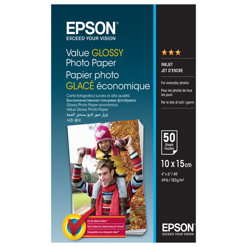 EPSON Value Photo Paper 10x15cm 50 sheets - Epson C13S400038